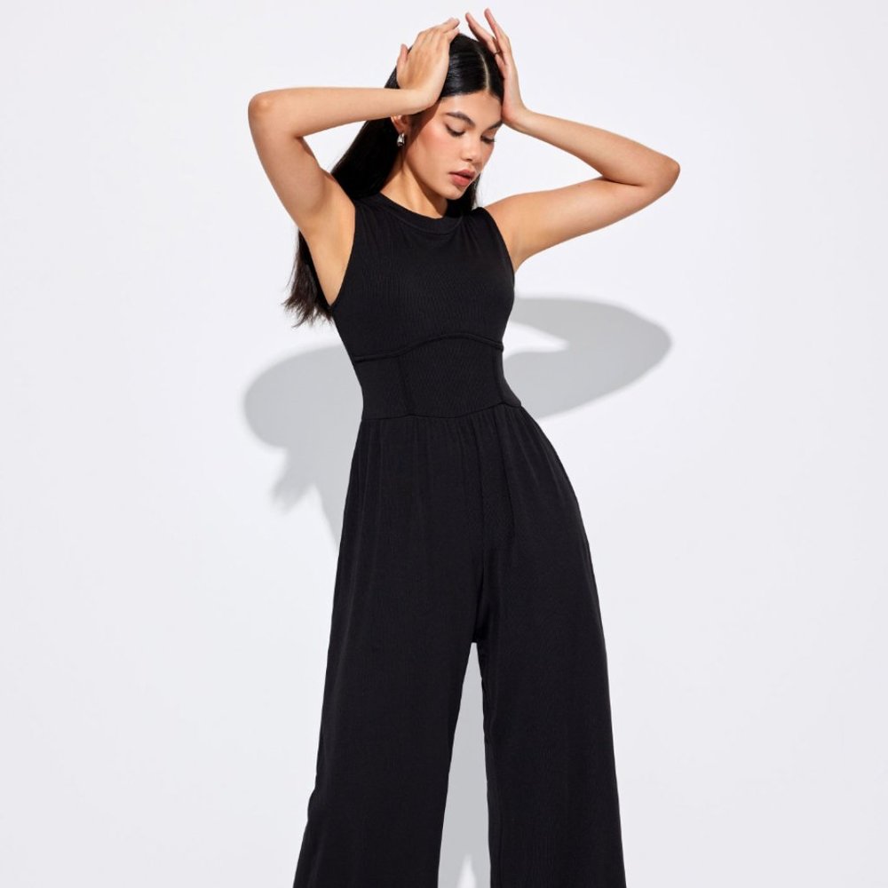 Sleeveless Wide Leg Jumpsuit